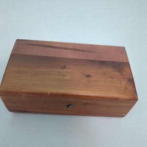 Vintage Lane Miniature Cedar Chest Jewelry Trinket Box No Key